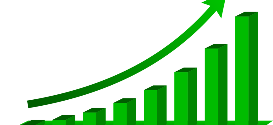 arrow, business, financial