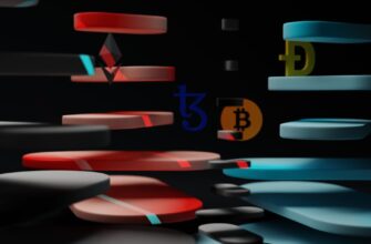 a black background with a lot of different colored shapes