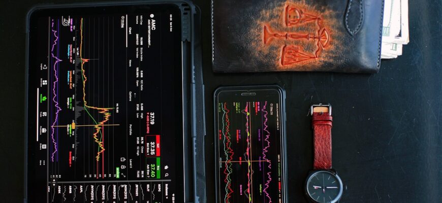 stock market, chart, ipad