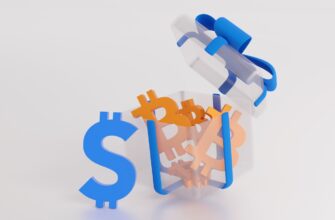 a blue and orange dollar sign sitting on top of each other