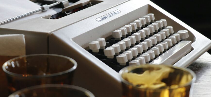 white typewriter